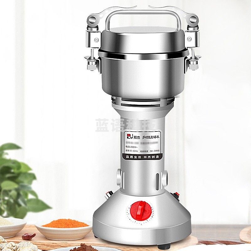 拜杰 不锈钢粉碎机家用五谷杂粮磨粉机超细304仓体商用打粉机电动研磨机器BJ-200