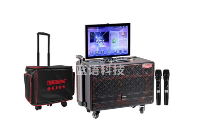 TEMEISHENG 特美声TA08-88广场舞音响 带显示屏拉杆户外音箱 带声卡一体机 双8吋重炮+500G硬盘声卡+拉秆包