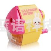 得力（deli）0644 Q版迷你型小屋削笔器（黄/蓝/粉随机）