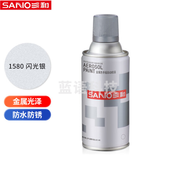 三和（SANVO）J2B1580-60-208 金属自喷防锈油漆 轮毂改色漆350ml 闪光银