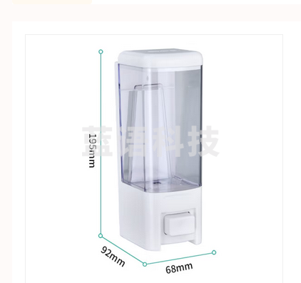 瑞沃(SVAVO)壁挂皂液器手动洗手液盒免打孔 卫生间洗发沐浴露瓶V-8101白色