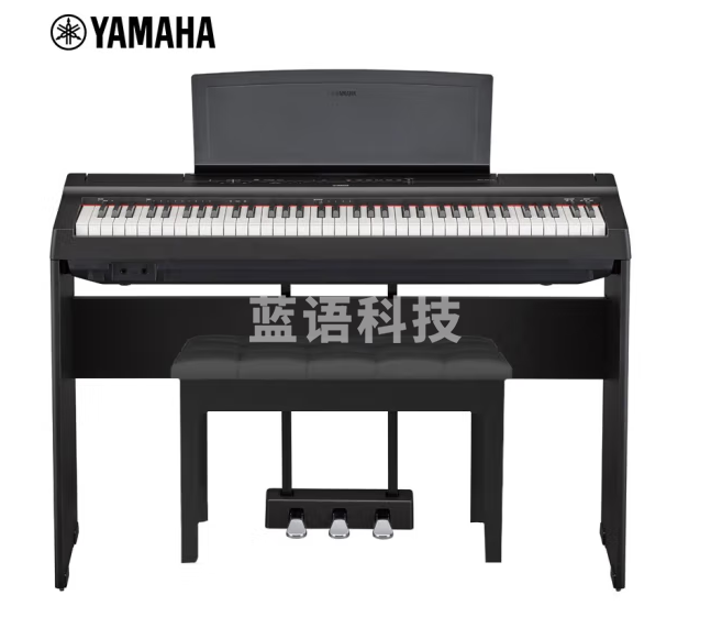 雅马哈（YAMAHA）电钢琴73键重锤P121数码钢琴 初学官方标配+全套配件黑色