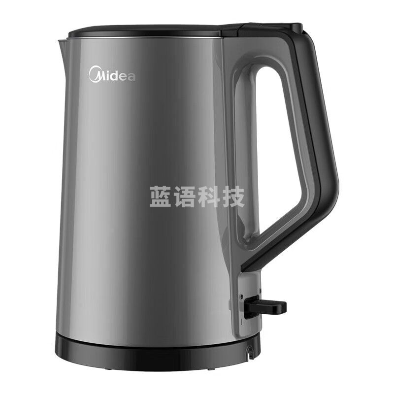 美的（Midea）电热水壶 家用1.7L烧水壶双钢防烫防干烧热水壶 304不锈钢电水壶 MK- 15MS03（1.5升外塑内钢）