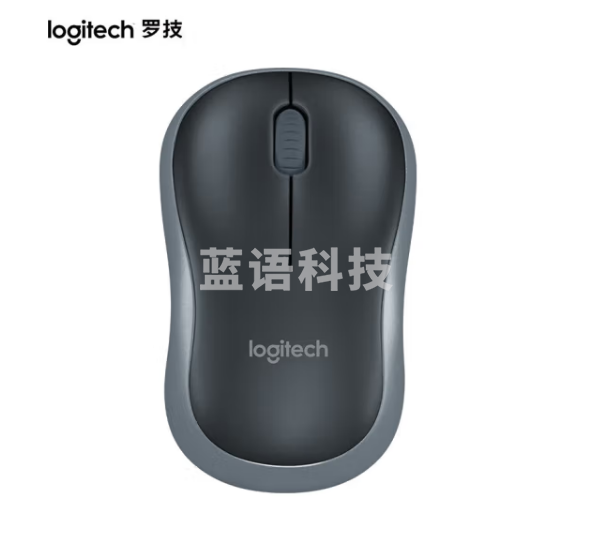 罗技（Logitech）M187P(M185 M186)无线鼠标电脑便携商务办公鼠标带2.4G接收器 M187P黑色灰边