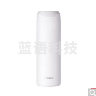 乐扣乐扣 LOCK&LOCK LHC4287 316不锈钢弹跳保温杯 商务便携保温保冷随手杯 440ml 白色