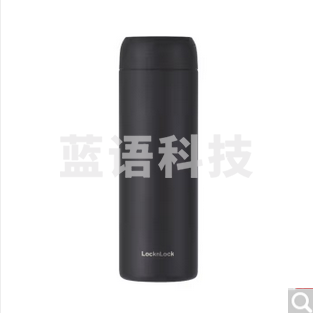 乐扣乐扣 LOCK&LOCK LHC4287 316不锈钢弹跳保温杯 商务便携保温保冷随手杯 440ml 黑色