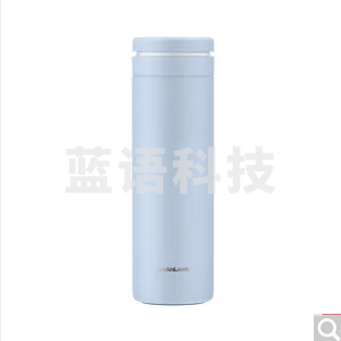 乐扣乐扣 LOCK&LOCK LHC4287 316不锈钢弹跳保温杯 商务便携保温保冷随手杯 440ml 蓝色