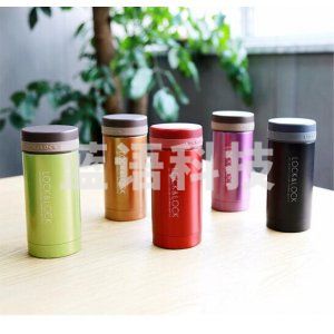 乐扣乐扣（LOCK&LOCK）迷你缤纷五彩不锈钢保温杯 LHC551 黑色 200ml