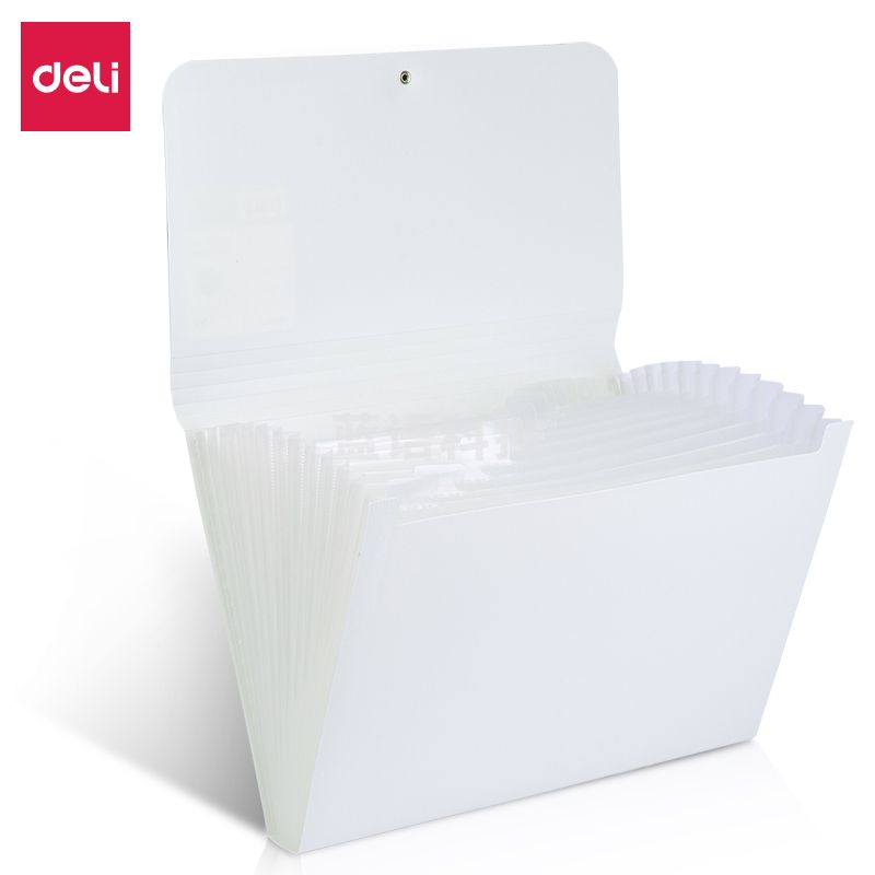 得力5238风琴包（米白）