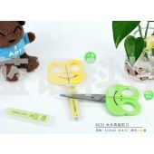 得力6031剪刀 绿黄颜色随机 学生剪刀 生活办公剪刀.