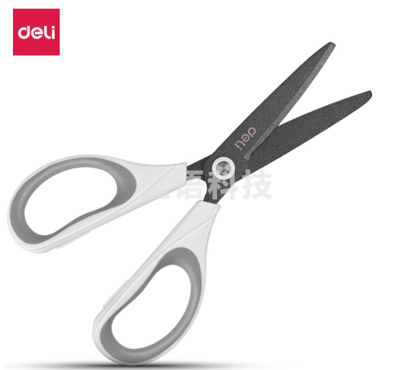 得力(deli)6055 170mm特氟龙剪刀(单位:把)白.