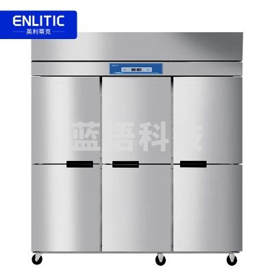 英利蒂克 Enlitic LBR6-LD 商用六门冰柜立式冷冻冷藏不锈钢厨房冰箱餐饮后厨冷柜（豪华款冷冻）