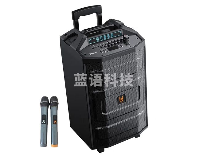 贝德超群广场舞音响户外K歌无线蓝牙户外便携式移动拉杆音箱带话筒大功率 超群H1586B+2无线话筒