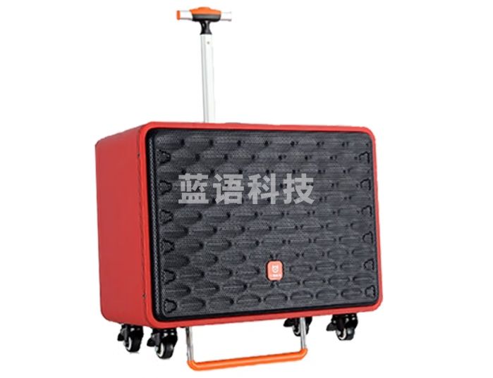 贝德音响空乘户外直播广场舞音响无线蓝牙大功率便携式拉杆内置声卡一体机音箱 空乘红色12吋双话筒 BD-H1285