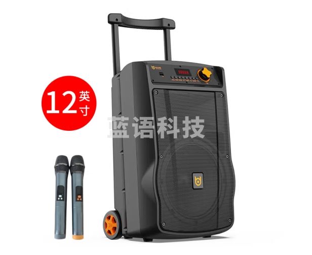 贝德BD-1268B广场舞音响户外大功率音量无线蓝牙便携移动拉杆音箱K歌跳舞 盘古12吋双话筒