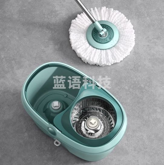 艺姿拖布免手洗旋转拖把 家用手压式 干湿两用 拖地神器 4块布YZ-A110