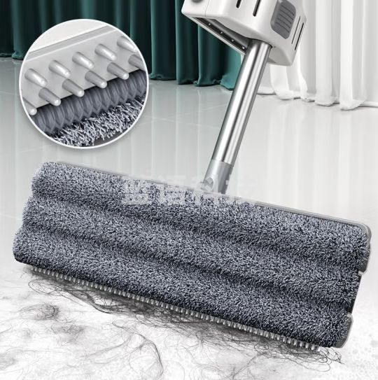 艺姿拖把免手洗拖布懒人墩布家用除尘吸水地拖干湿双锁42cm 2块布 YZ-PB12