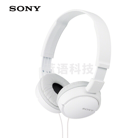 索尼（SONY）MDR-ZX110AP 头戴式 立体声耳机 白色/黑色