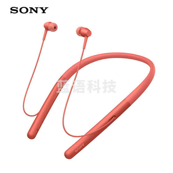 索尼（SONY）WI-H700 蓝牙无线耳机 颈挂式 Hi-Res立体声/手机耳机 暮光红