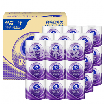 维达(Vinda) 卷纸 棉韧立体美4层128克*27卷 卫生卷筒纸 纸巾(整箱销售) 母婴可用  亲肤无刺激
