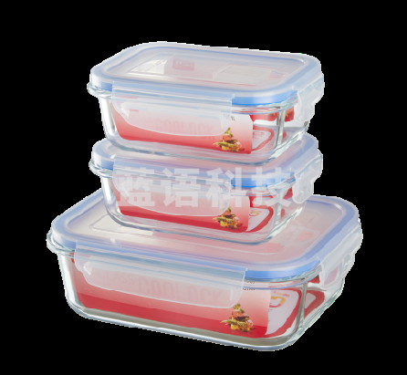 水晶之恋锁扣保鲜盒三件套装 STZ-803A3