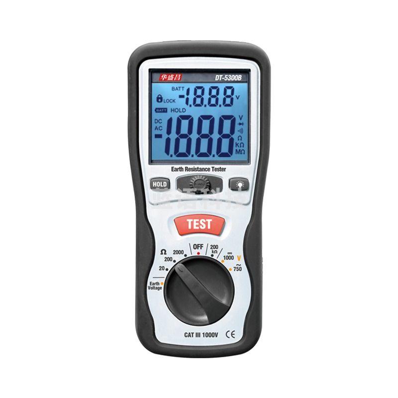 华盛昌（CEM）DT-5300B数字绝缘电阻测试仪 兆欧表 高精度接地电阻测试仪 专业四线接地电阻测试仪