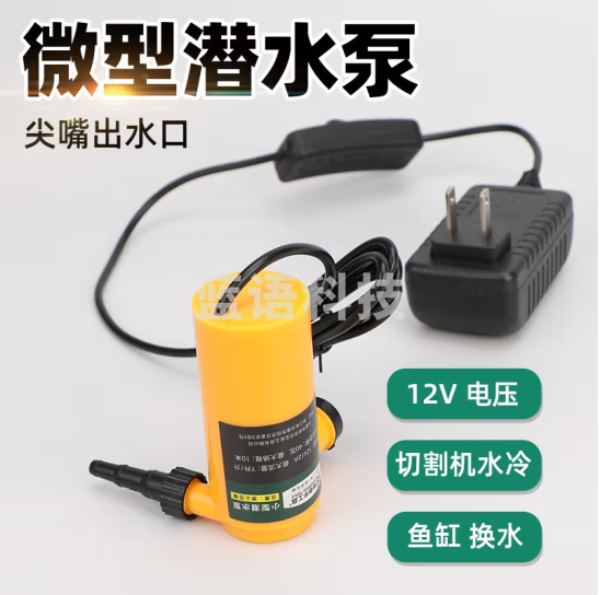 华麦斯 12V微型水泵迷你水泵家用自吸抽水泵开槽机水钻机切割机潜水泵 10米扬程（无水管）