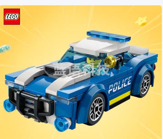 乐高（LEGO）积木拼装城市系列60312 警车男孩儿童玩具