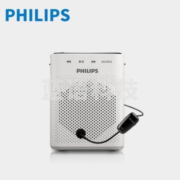 飞利浦(PHILIPS) SBM230 小蜜蜂扩音器插卡音箱 导游教师专用无线UHF大功率扩音喇叭 白色 标配  IT.452
