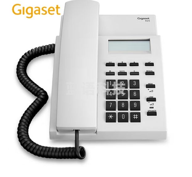 集怡嘉(Gigaset)原西门子品牌 电话机座机 固定电话 办公家用 高清免提 免电池 825淡灰