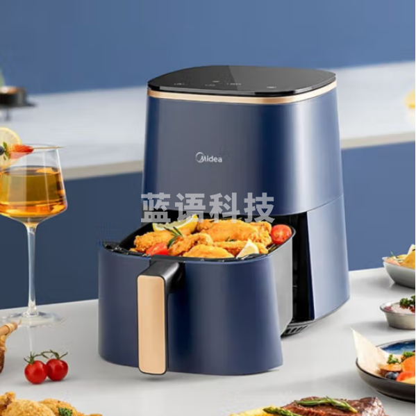 美的MF-KZC4001 空气炸锅 智能无油煎炸锅 多功能全息触屏 4L容量不粘锅