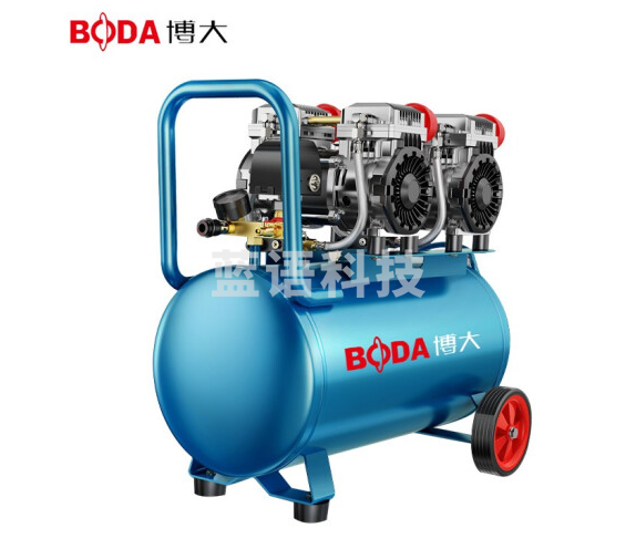 博大低音无油空压机储气15L高压充气泵打气泵空气压缩220v气榜木工【MC2-15空压机1390W*1台】裸机