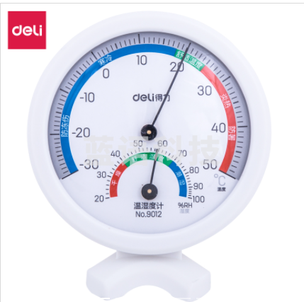 得力9012室内温湿度计(白)(只)GDSM