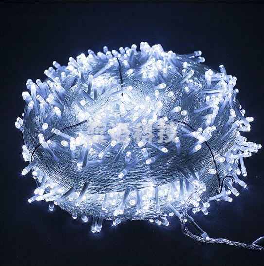 LED小彩灯 白色 插电款-20米 200灯闪灯串灯满天星户外七彩变色霓虹灯