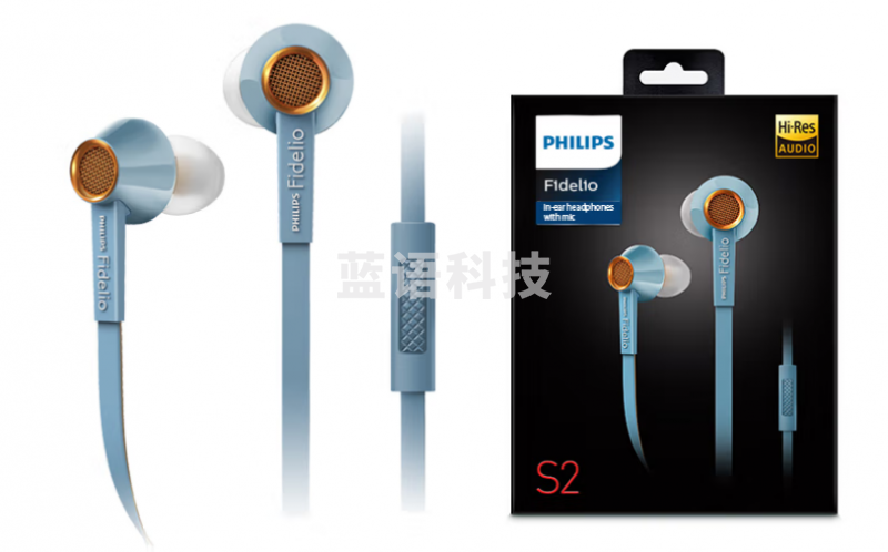 飞利浦（PHILIPS）S2LB有线耳机入耳式HiFi音乐耳机 Hi-Res高保真音质 线控带麦3.5mm音频接口