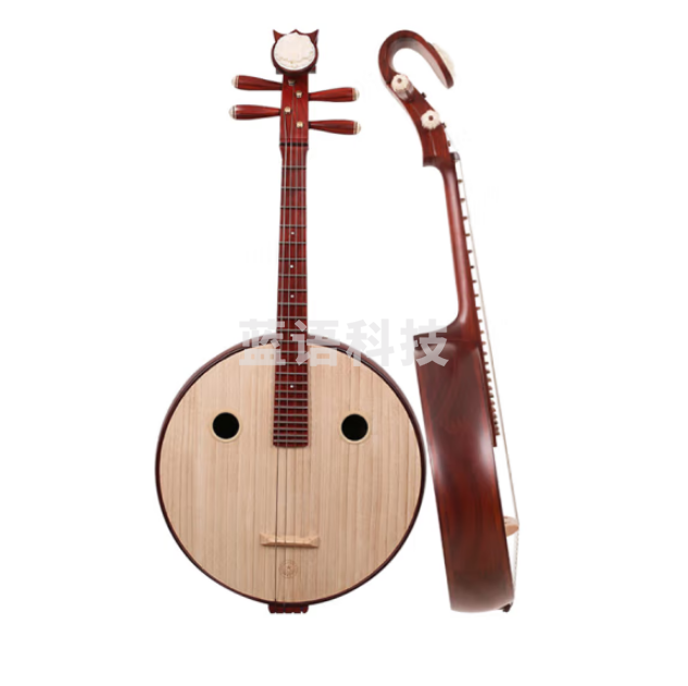 星海 大阮8522民族乐器 原木色花开富贵琴头 非洲紫檀木