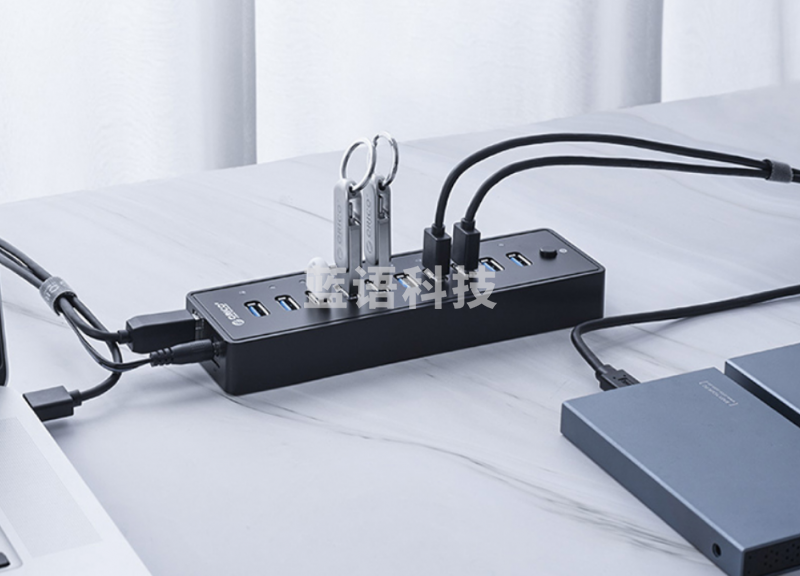 奥睿科(ORICO)USB3.0分线器高速10口HUB扩展坞集线器笔记本电脑拓展坞多接口转换器 分控开关带电源P10-U3