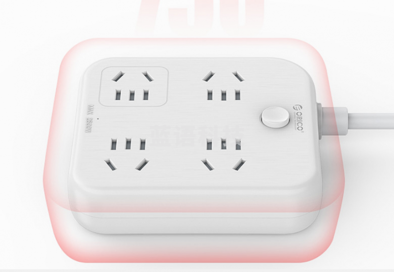 奥睿科(ORICO)插线板插座 接线板 新国标安全认证 4位总控1米NBS-4A-10-WH