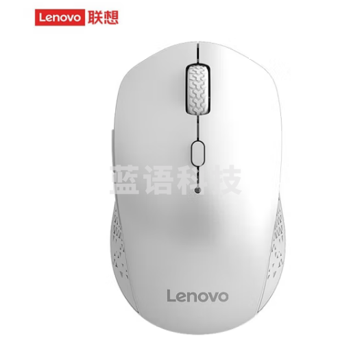 联想(Lenovo) 无线蓝牙双模鼠标 蓝牙5.0/3.0 便携办公鼠标 人体工程学设计 Howard白色