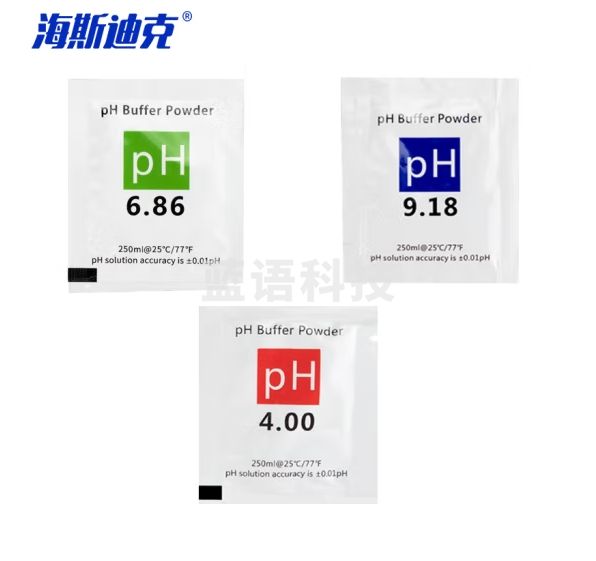海斯迪克 HKCL-815 标准缓冲剂/液 三点校正pH缓冲剂缓冲液 校准液 ph4.00/6.86/9.18(各10包)