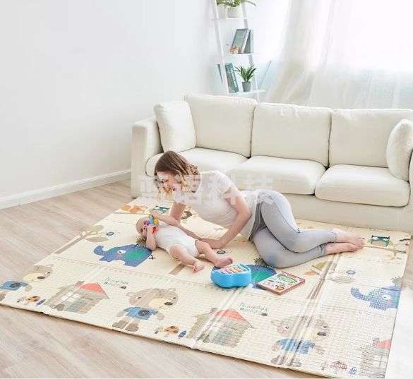 乐哲XPE宝宝爬行垫双面可折叠爬爬垫婴幼儿童学爬玩具加厚泡沫地板垫