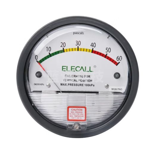 伊莱科（ELECALL）指针式精密微差压表压差表压差计真空压力表洁净室微压表负压表