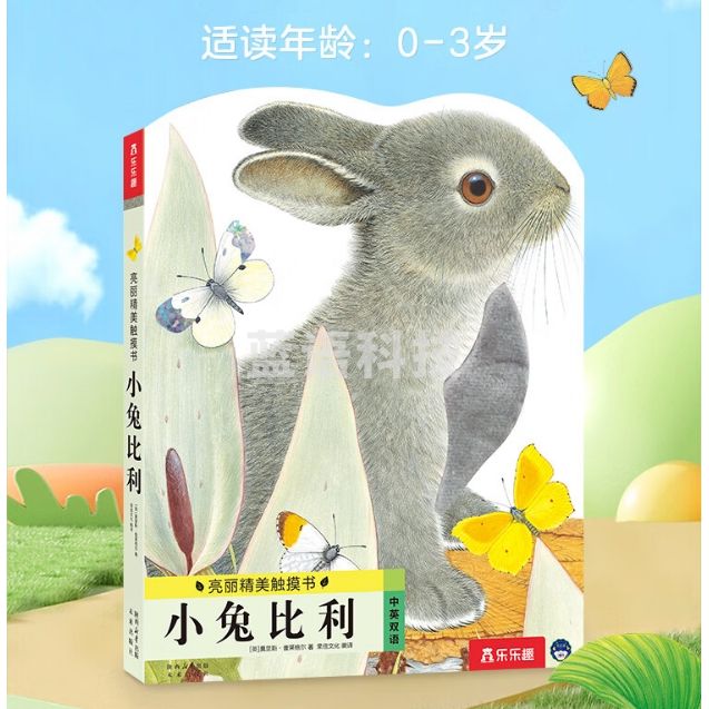 亮丽精美触摸书-小兔比利（中英双语）低幼认知绘本 幼儿启蒙仿真触感触摸书 【0-2岁】 宝宝绘本
