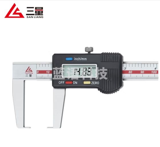 三量内沟槽数显游标卡尺10-150mm刀头内孔内圆不锈钢外沟槽 JD046--0-150mm外沟槽