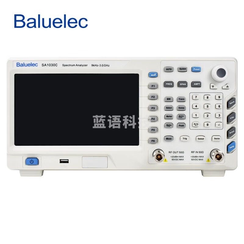 Baluelec白鹭电子SA1030C频谱分析仪9kHz～3.6GHz白鹭频谱分析仪