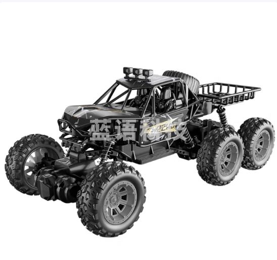 星涯优品儿童玩具男孩RC遥控汽车越野六轮合金电动赛车6-12岁 黑色
