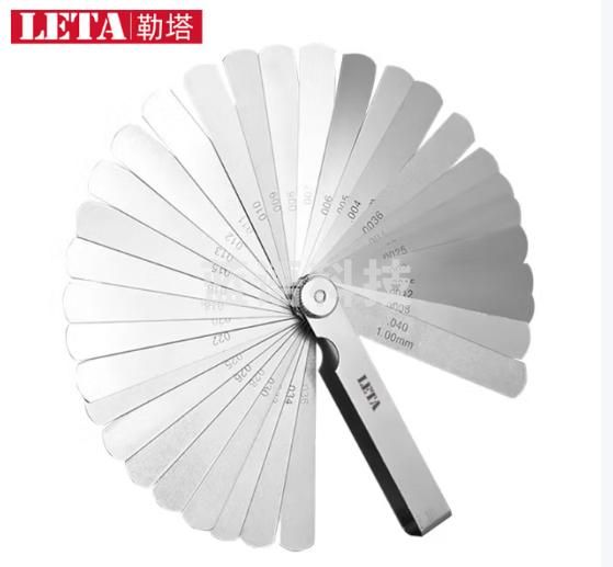 勒塔（LETA）32件塞尺0.02-1mm不锈钢间隙尺塞规厚薄规单片厚度薄量具LT6495