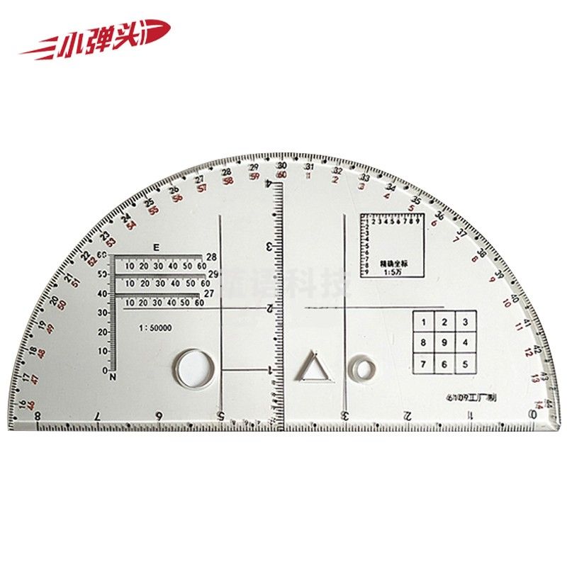 指挥尺直角坐标带经度值 半圆尺改进型 λ=27/28/29