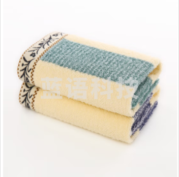 金号 纯棉彩条方巾2条装 35*34cm(颜色随机)