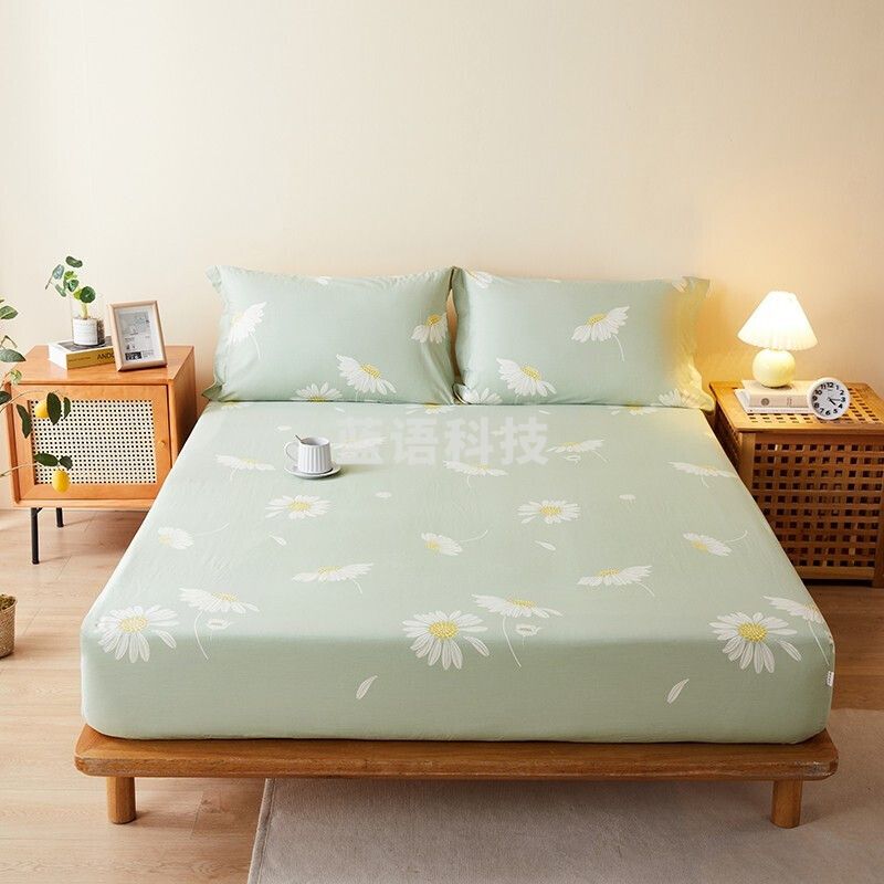 博洋家纺（BEYOND）床单床笠 全棉可水洗席梦思保护套纯棉防尘防滑床罩 全棉印花床笠单件套—森林秘密 180cm